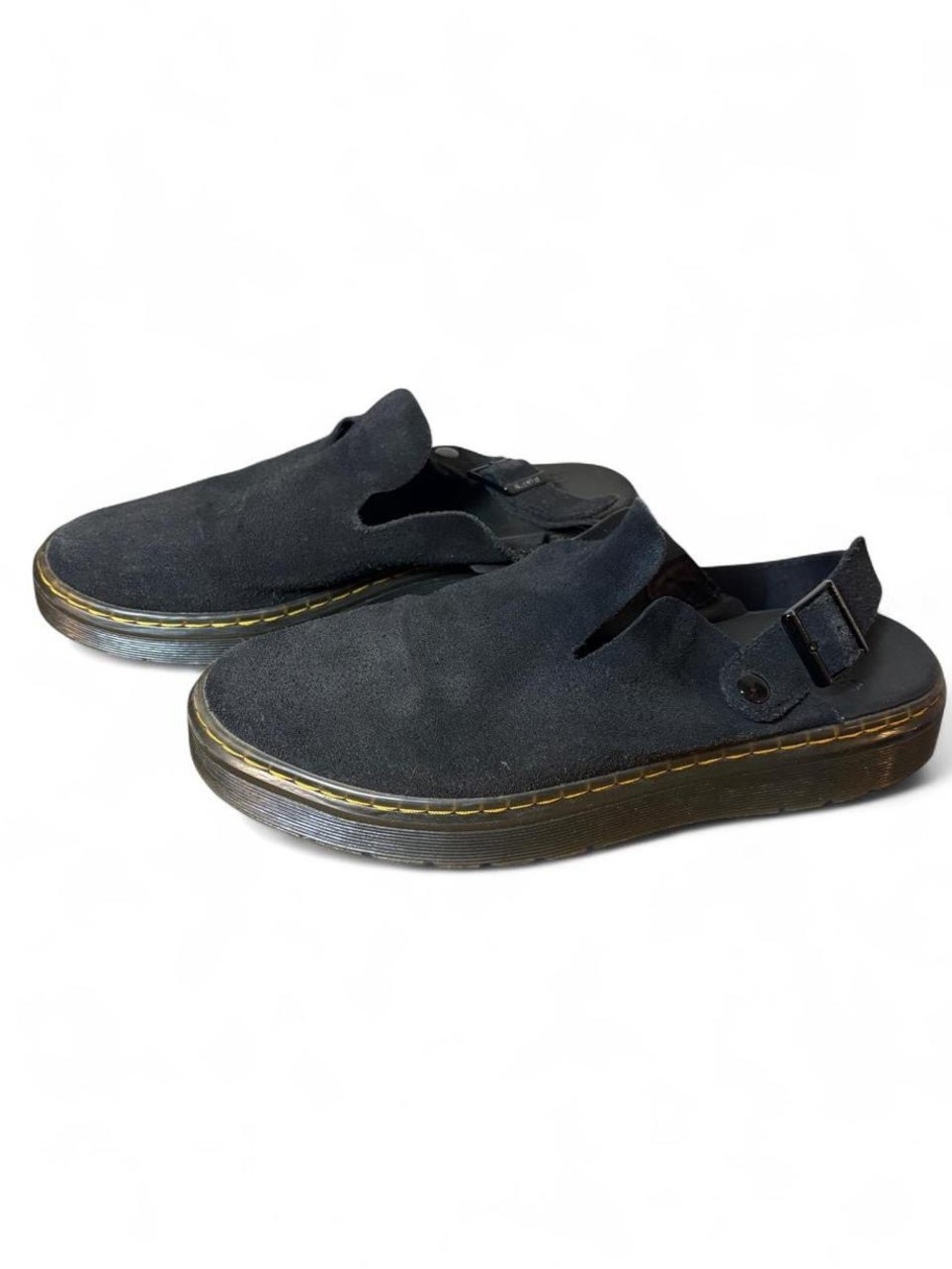 Dr. Martens Carlson Suede Slingback Mules in Black | 10 | NIB